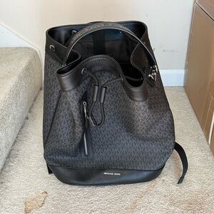 Michael Kors Black Leather Backpack